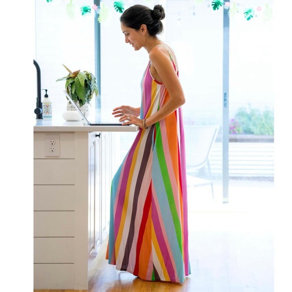 Malibu Goddess Gown spaghetti strap built in bra - Picture 2 of 5